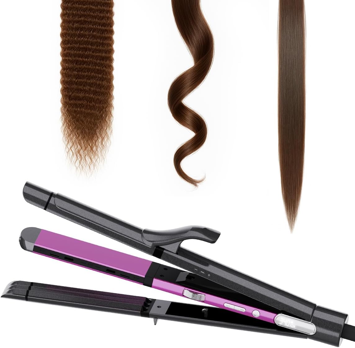 3 in 1 Hair Straightener, Curling Iron, Flat Iron & Hair Crimper Tool – Ceramic Plates, Dual Voltage,PRITECH Professional Hair Tool Fast Heating Hair Styling Tool for Women, Salon or Travel Use 3 in 1 Hair Straightener, Curling Iron, Flat Iron & Hair Crimper Tool – Ceramic Plates, Dual Voltage,PRITECH Professional Hair Tool Fast Heating Hair Styling Tool for Women, Salon or Travel Use