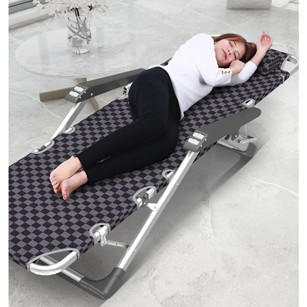 Fauteuil inclinable Zero Gravity - Fauteuil de patio pliable et réglable avec oreiller et accoudoirs massants, structure en acier et tissu Oxford - Idéal pour le jardin, la piscine, la plage