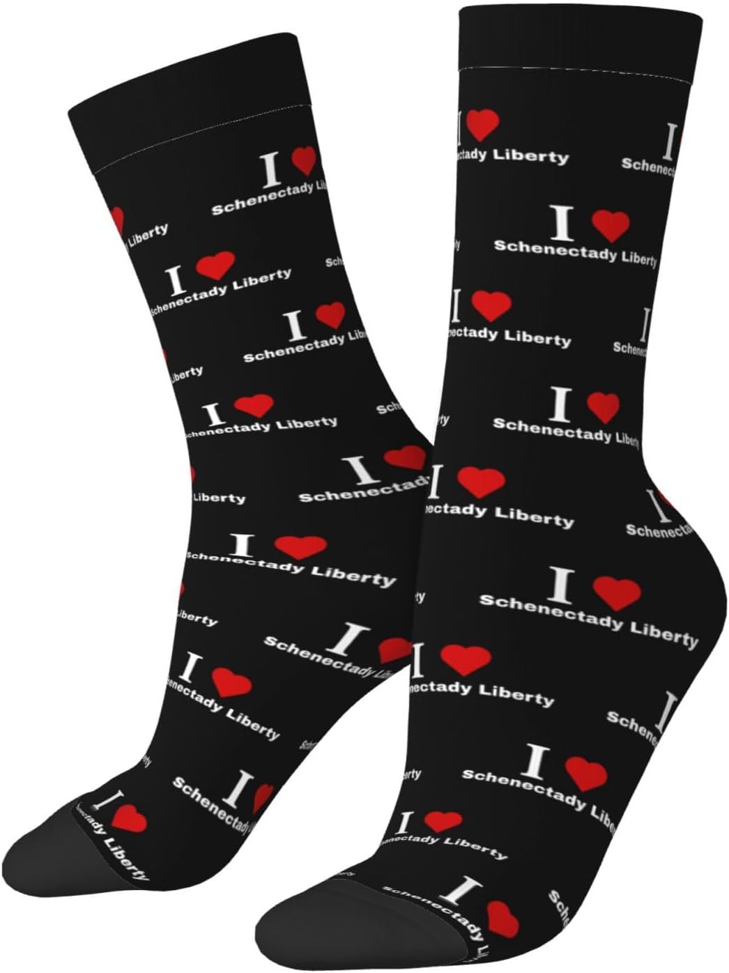 I love Schenectady Liberty Socks For Men Women Sport Crew Athletic Running Wicking Socks