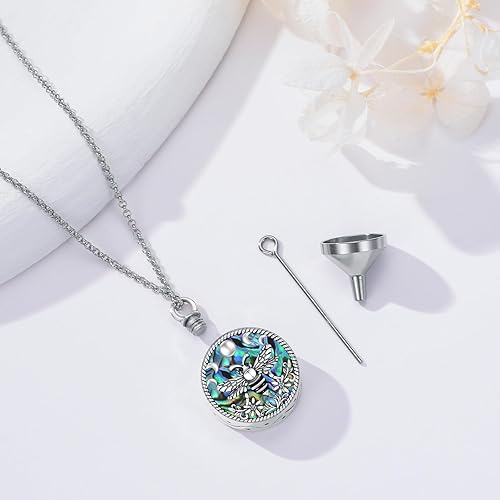 Miniatura 3 de PELOVNY Collar de urna para cenizas de seres queridos, collar de cremación de plata de ley 925, regalo conmemorativo de recuerdo, joyería para