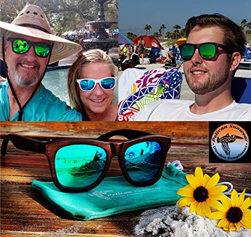 Image of Wood Sunglasses | Polarized | Vintage Wooden Frame | 100% UVA /UVB Protection | Bamboo Case | Men Women