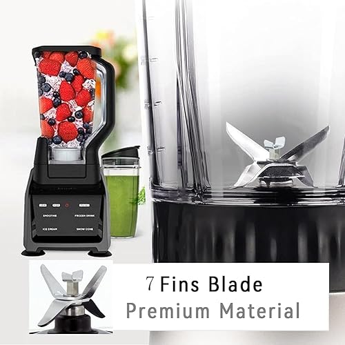 Miniatura 6 de 7 piezas de repuesto de la licuadora de aletas para Ninja, cuchilla inferior para Nutri Ninja BL480 BL480D BL481 BL482 BL642 BL682 BL486CO BL487