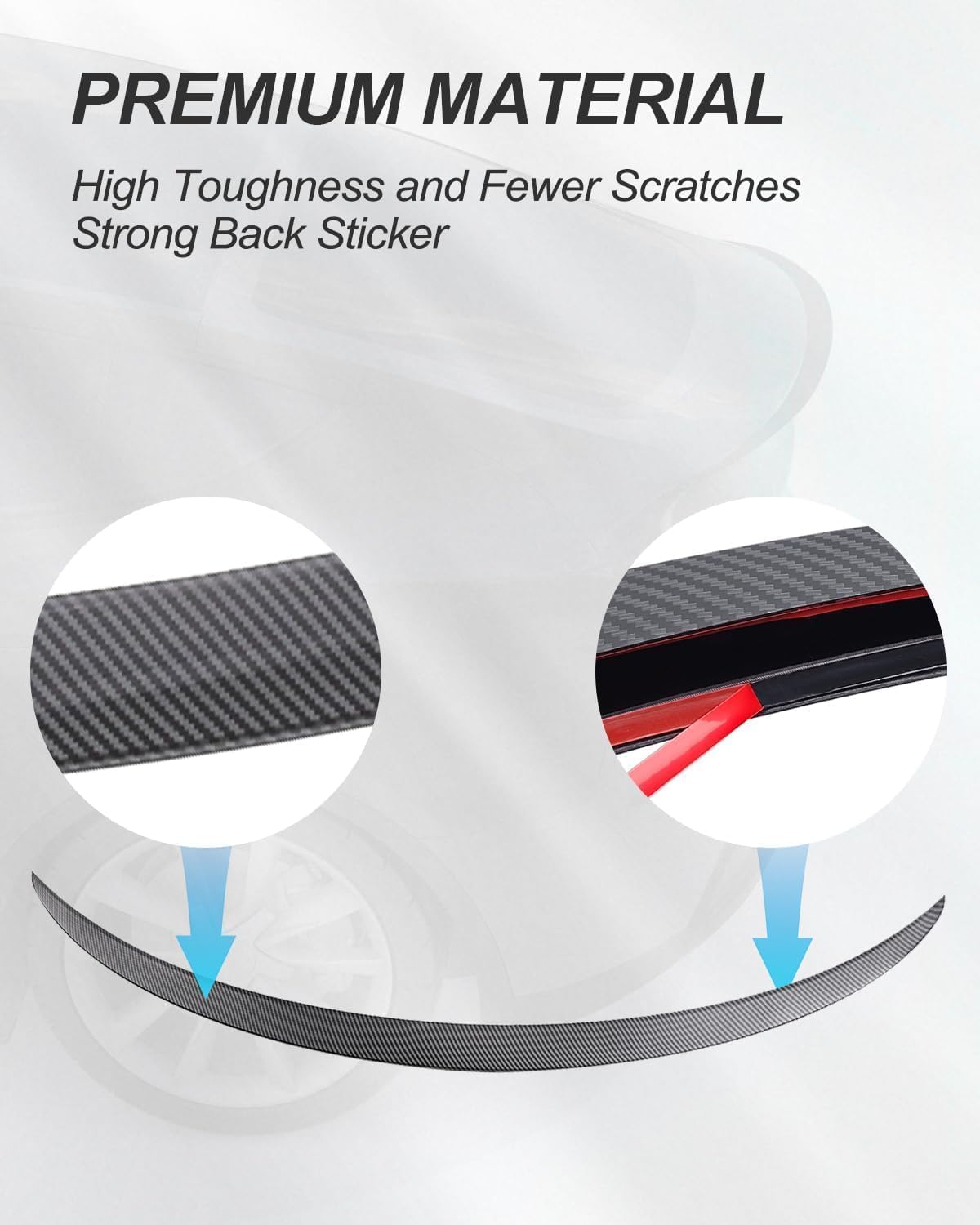 Rear Trunk Spoiler for Tesla Model Y 2020-2024 ABS Material Carbon Fiber OEM Trunk Lip Model Y Accessories Spoiler Wing Proprietary Design Custom Fit 2020 2021 2022 2023 2024