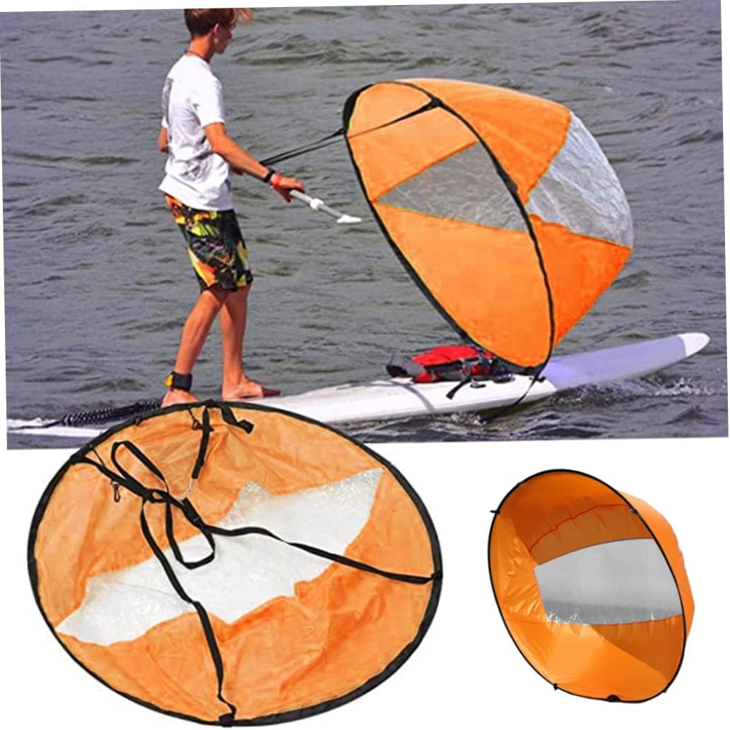 Kayak Wind Sail Foldable Kayak Wind Paddle Portable Downwind Sail with Clear Window for Inflatable Boat Accessory image 2