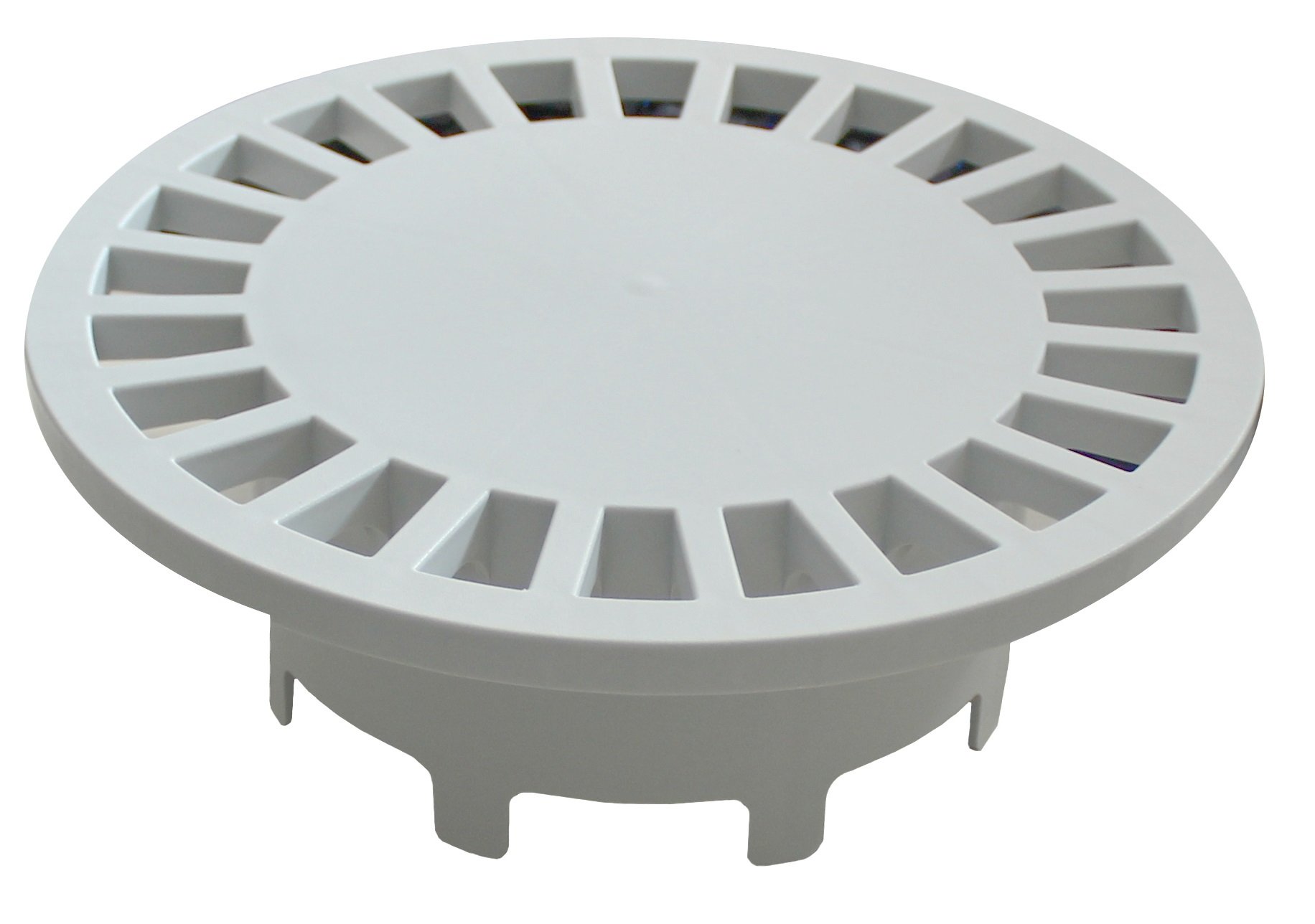 Kellerablauf 300 x 300 DN110 90° Gartenablauf Grau Kanaldeckel Hof Ablauf Siphon