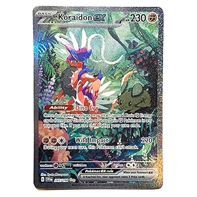 how rare is koraidon pokemon card Koraidon EX Full Art Rare Scarlet & Violet Base 231/198, NM Pokemon Ca