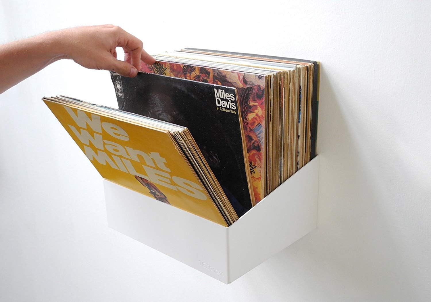 Buy 1 get 1 TEEbooks Vinyl Storage, Steel, White, 15 x 25 x 32 cm