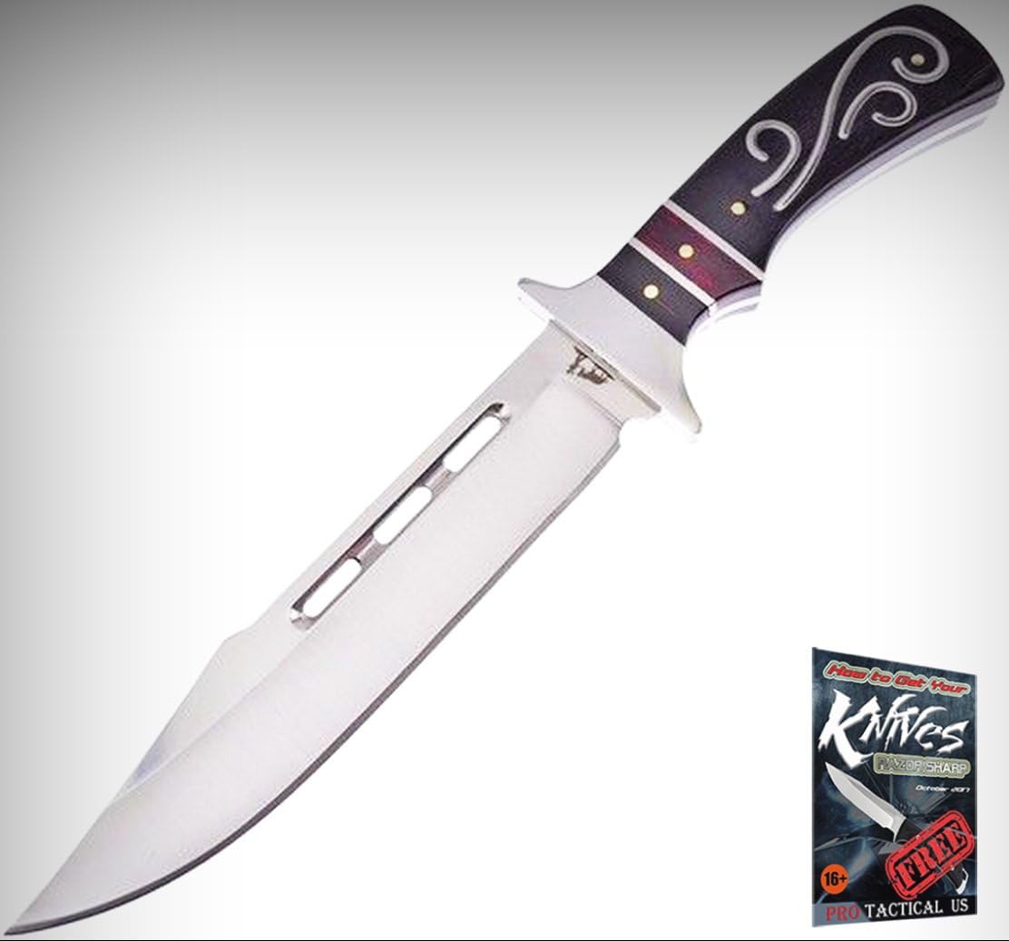 Frost BKH-211 Black Hills Satin Finish Fixed Limited Elite Knife W/7" Clip Point Blade + free eBook by ProTactical'US