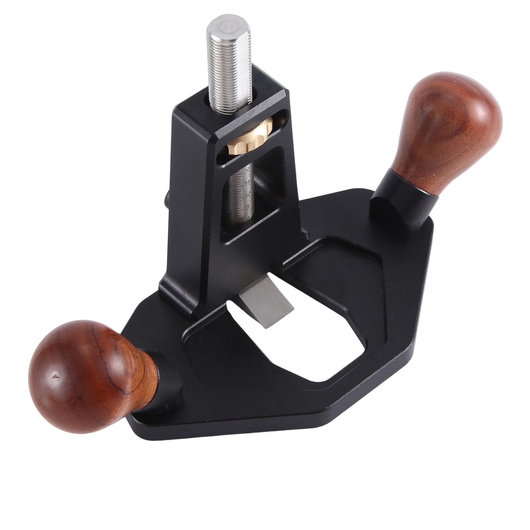 Râpe routeur avec bouton de réglage – Travail du bois, outil manuel pour nettoyer le dessous de plancher, rainurage manuel, coupe des bords, rabot plat, , noir.