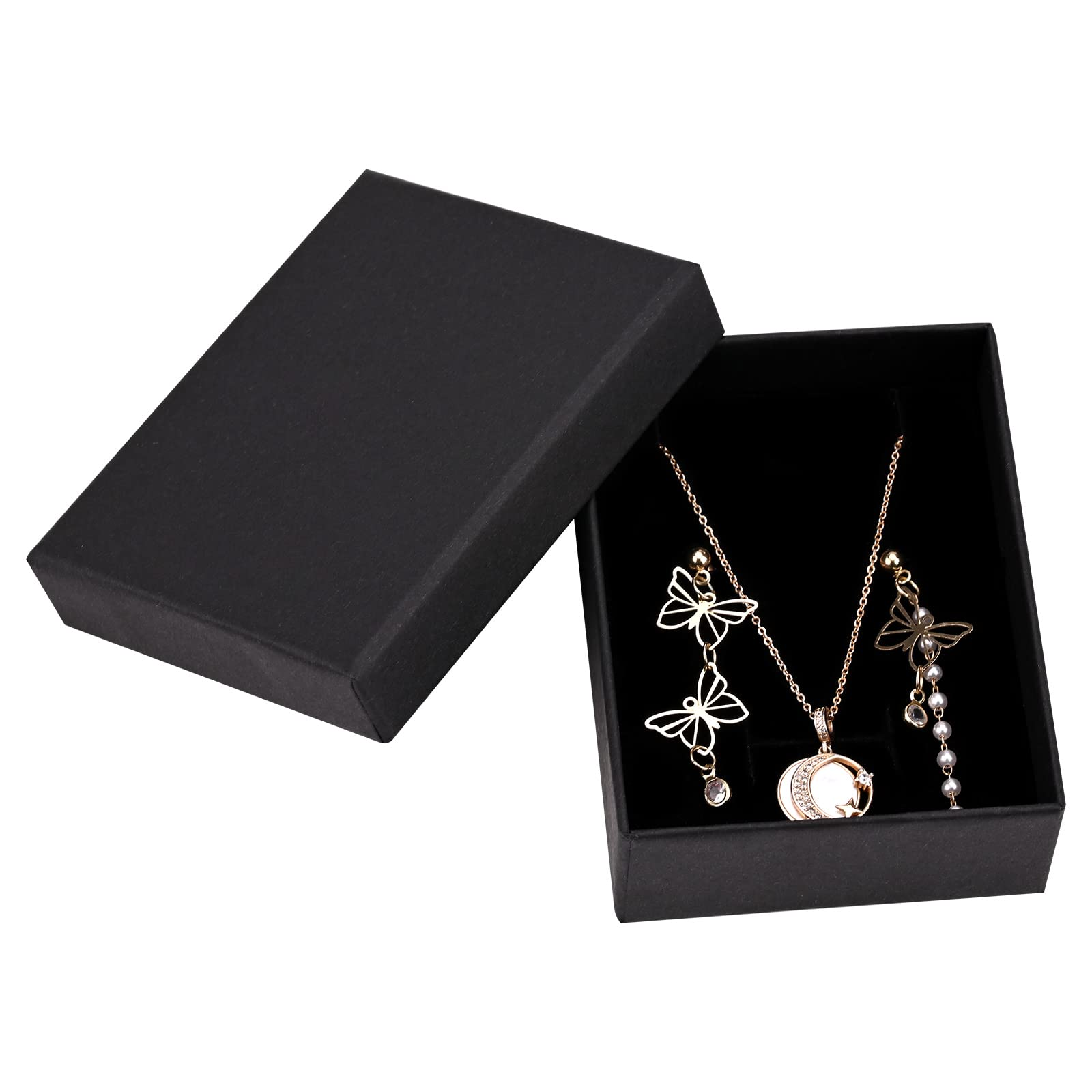 Jewellery Boxes Packaging Cardboard Jewellery Box Kraft Jewelry Boxes with Lid Small Gift Boxes