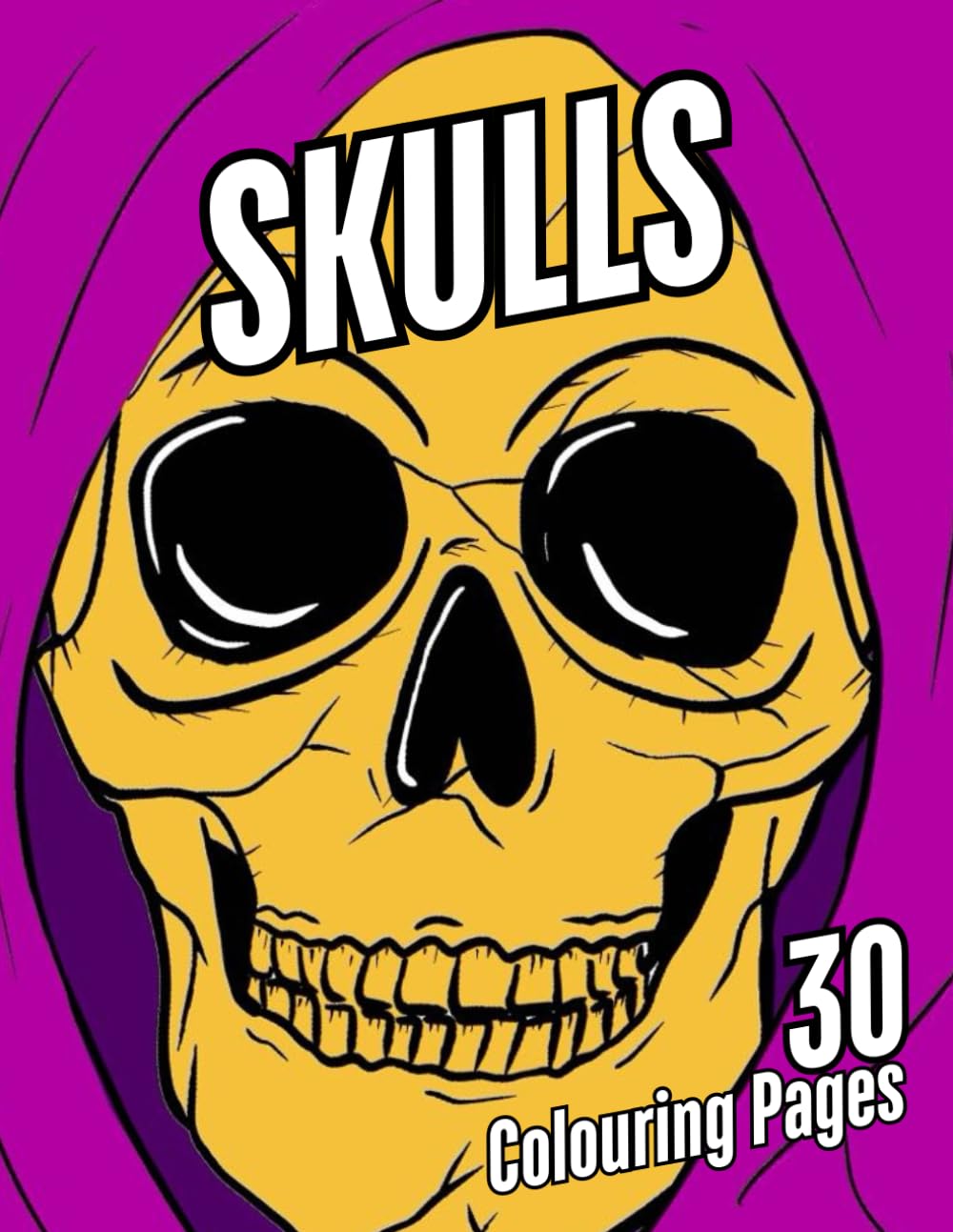 Skull colouring book: 30 skull images for adult colouring