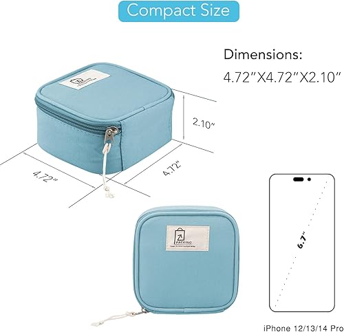Miniatura 4 de Juego de 4 soportes sanitarios de viaje pequeños para niñas, impermeables, bolsas de joyería para cosméticos, lápices labiales, organizadores de