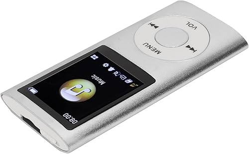 Reproductor de MP3 Elegante multifuncional sin pérdida de sonido delgado Pantalla LCD de 1.8 pulgadas Reproductor de música MP3 portátil (Plata)