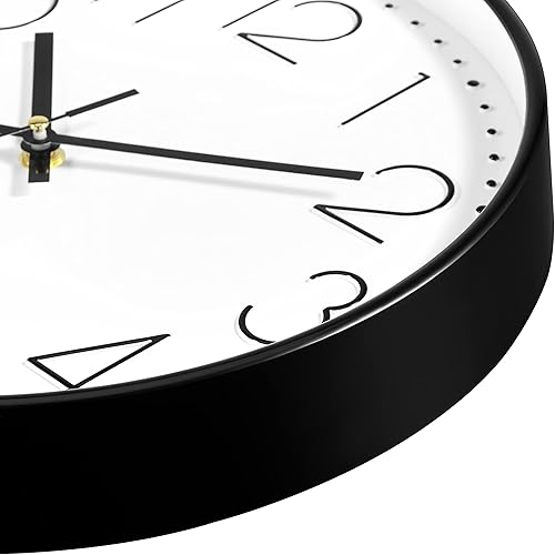 Miniatura 5 de Lumuasky Reloj de pared moderno, silencioso sin tictac, moderno, reloj decorativo para sala de estar, dormitorio, cocina, oficina, escuela, aula