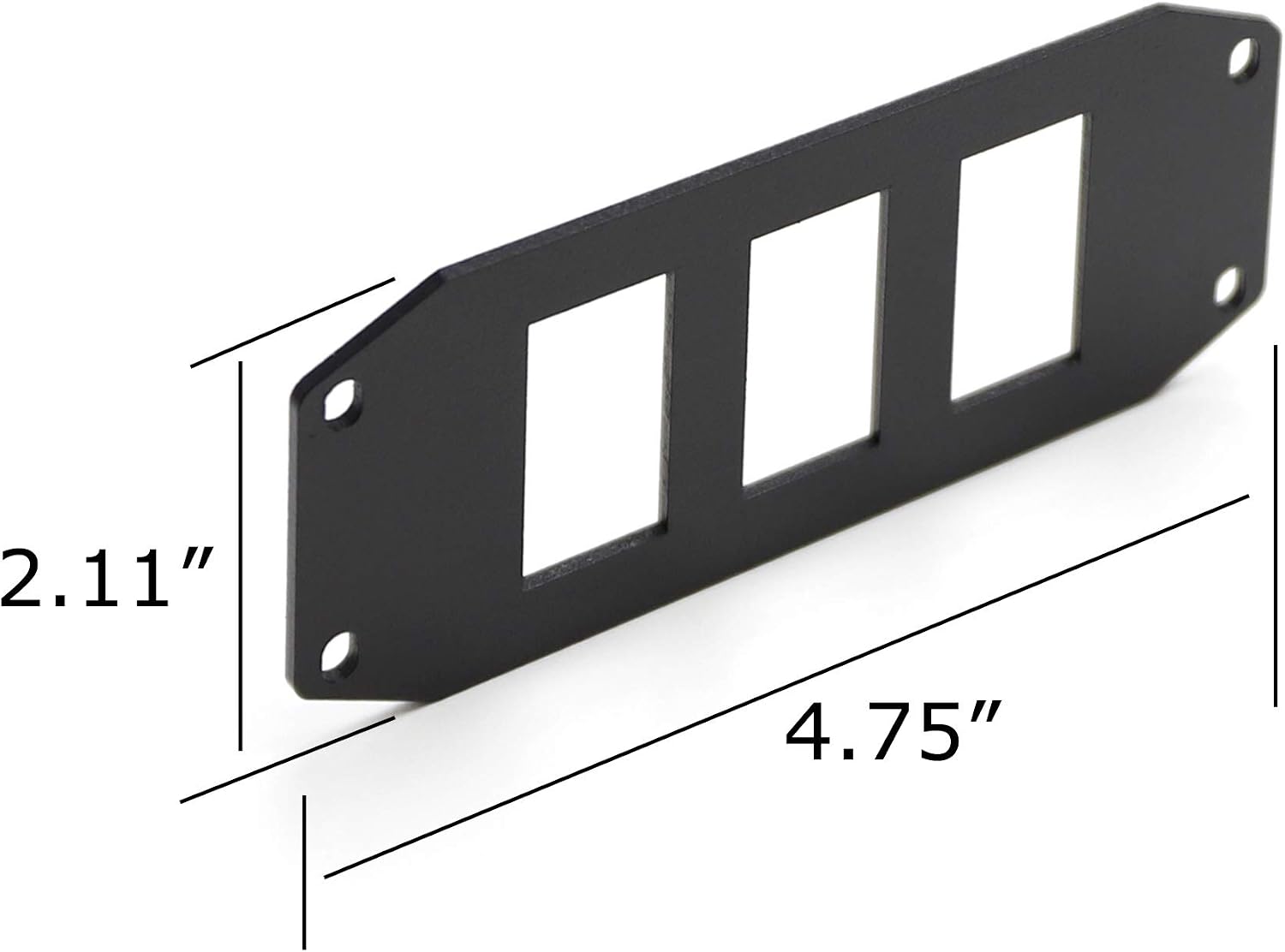 iJDMTOY Three Slots Switch Panel Bracket, Compatible with 2016-2023 Toyota Tacoma, Fit OEM Style 39x21mm SPST Switches