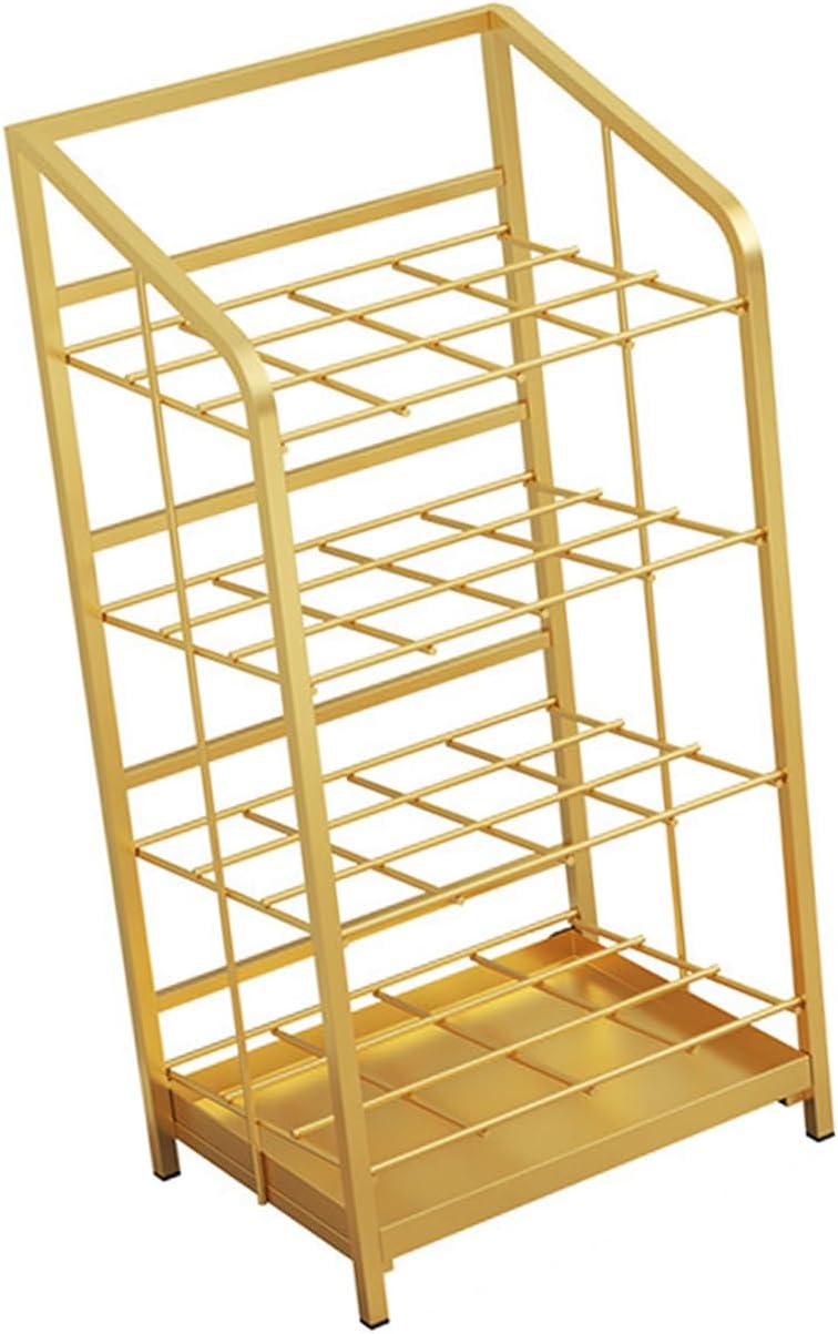 Floor Standing Umbrella Stand with Drip Tray, 4 Tier Umbrella Holder Storage for Entryway, Home, Office, Hotel