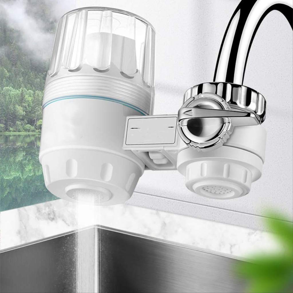 JSEIAJB Water Outlet Household Water Purifier, Natural Diatom Ceramic Filter Household Faucet Purifier to Reduce Odor/Pollutants