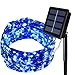 SOLARMKS Solar String Lights 8 Modes Outdoor String Lights 150 LED Fairy Lights Waterproof Blue Starry Copper Wired Lights for Garden Patio Lawn Wedding Party Christmas and Holiday Decorations