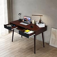 Vista 2 de Escritorio para computadora de 48 pulgadas, estación de trabajo, escritorio para computadora portátil, oficina en casa con cajones