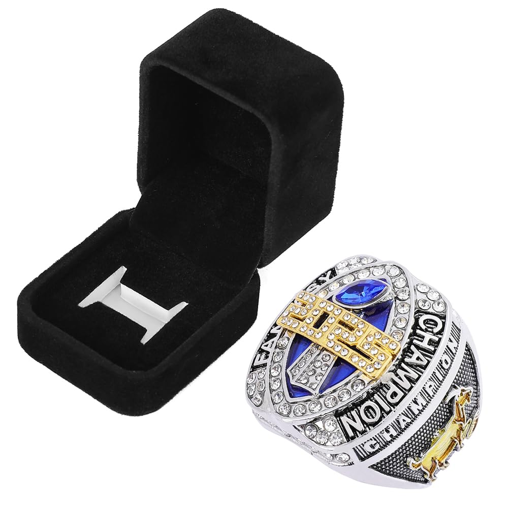 guancrown 2025 Fantasy Football Championship Ring Award Prize Trophy Sports Winner FFL Champion Ring (style 11, size 11)