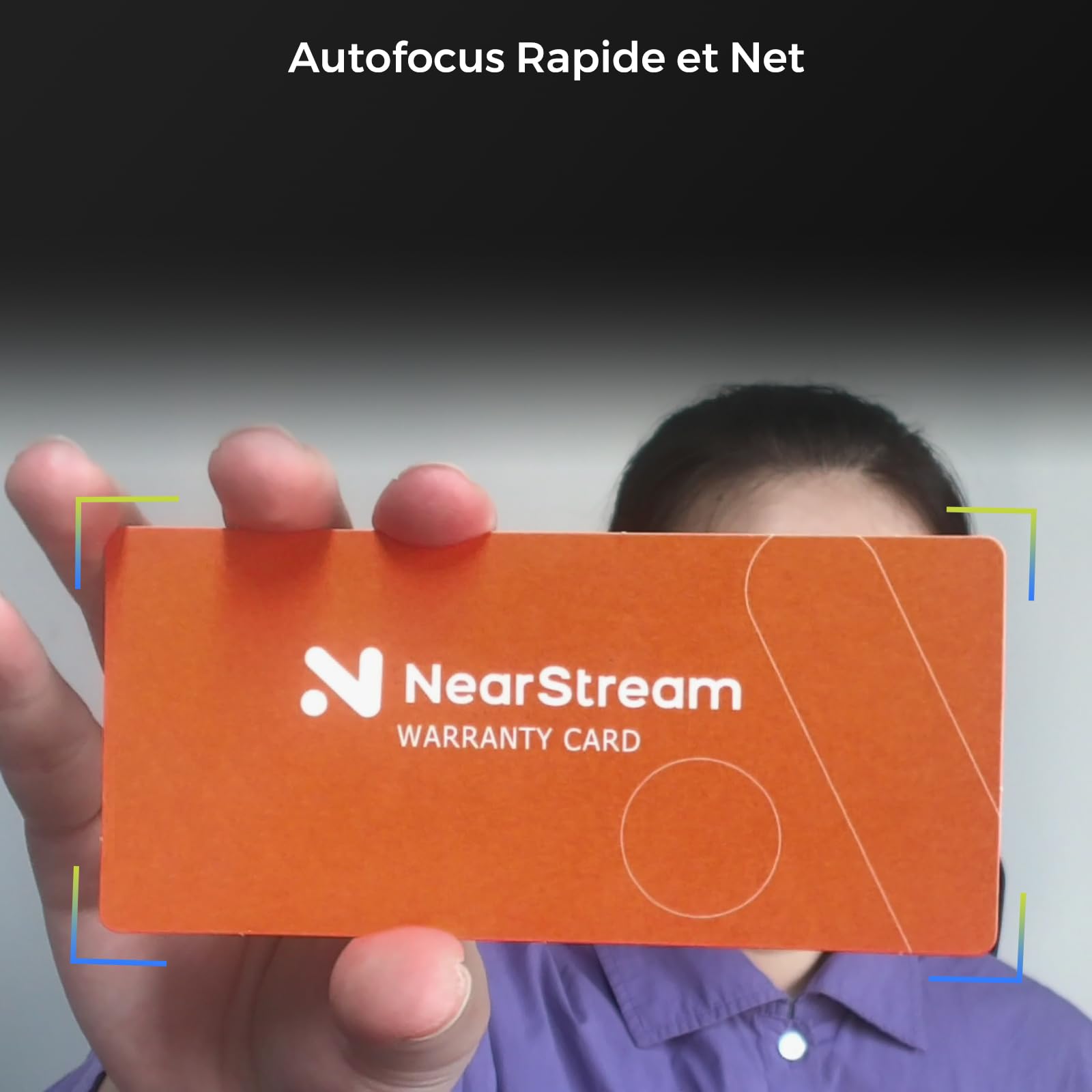 NearStream Webcam PC 4K HDR 1440P@30fps/1080P 60FPS, Microphone Intégré avec réduction du Bruit, Webcam Streaming avec Autofocus & Champ de Vision Ajustable(45°-95°) & Suivi IA Efficace (V08AF)