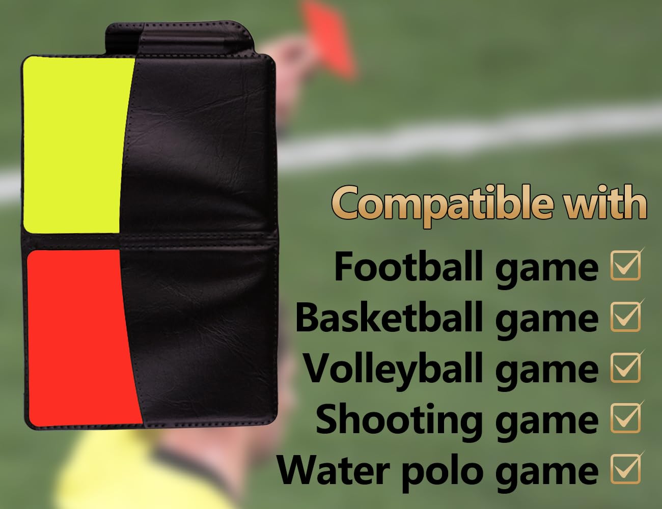Juego de Tarjetas de Árbitro de Fútbol Rojas y Amarillas PVC con Accesorios