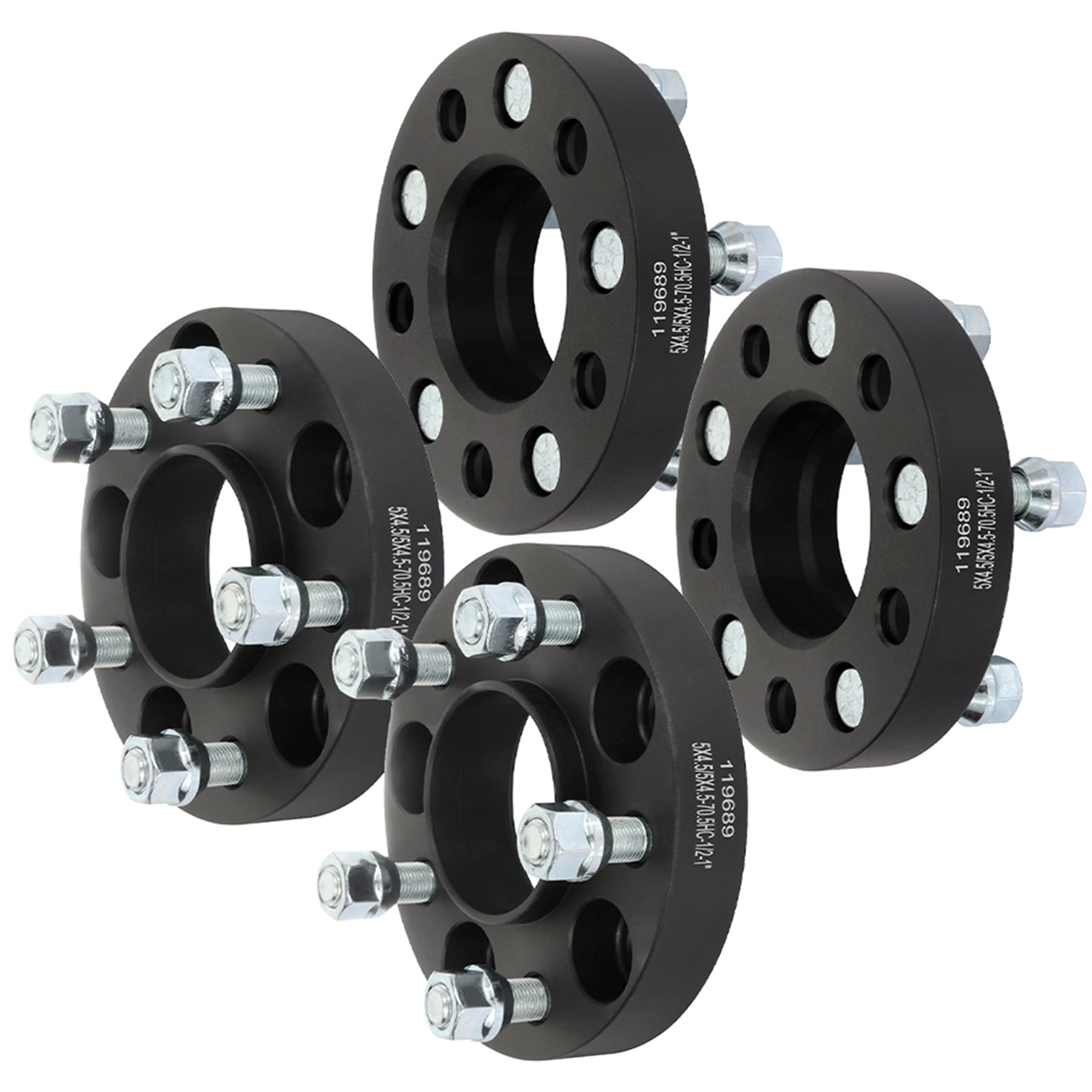 SCITOO 2 pcs 5LUG 1 inch Wheel Spacers Adapters 5x4.5 with 1/2" Studs