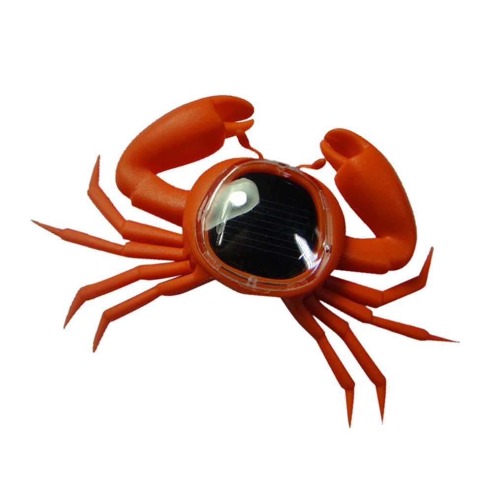 NF&E Novelty Solar Crab Sunshine Powered Marine Animals Model Kids Fun Toy
