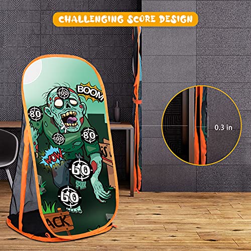 Ronstone Shooting Practice Target Compatible With Nerf Gun For Boys Girls, Toy Foam Blaster Shooting Targets For Kids Indoor Outdoor, Zombie Shooting Target With Storage Net #TOP3