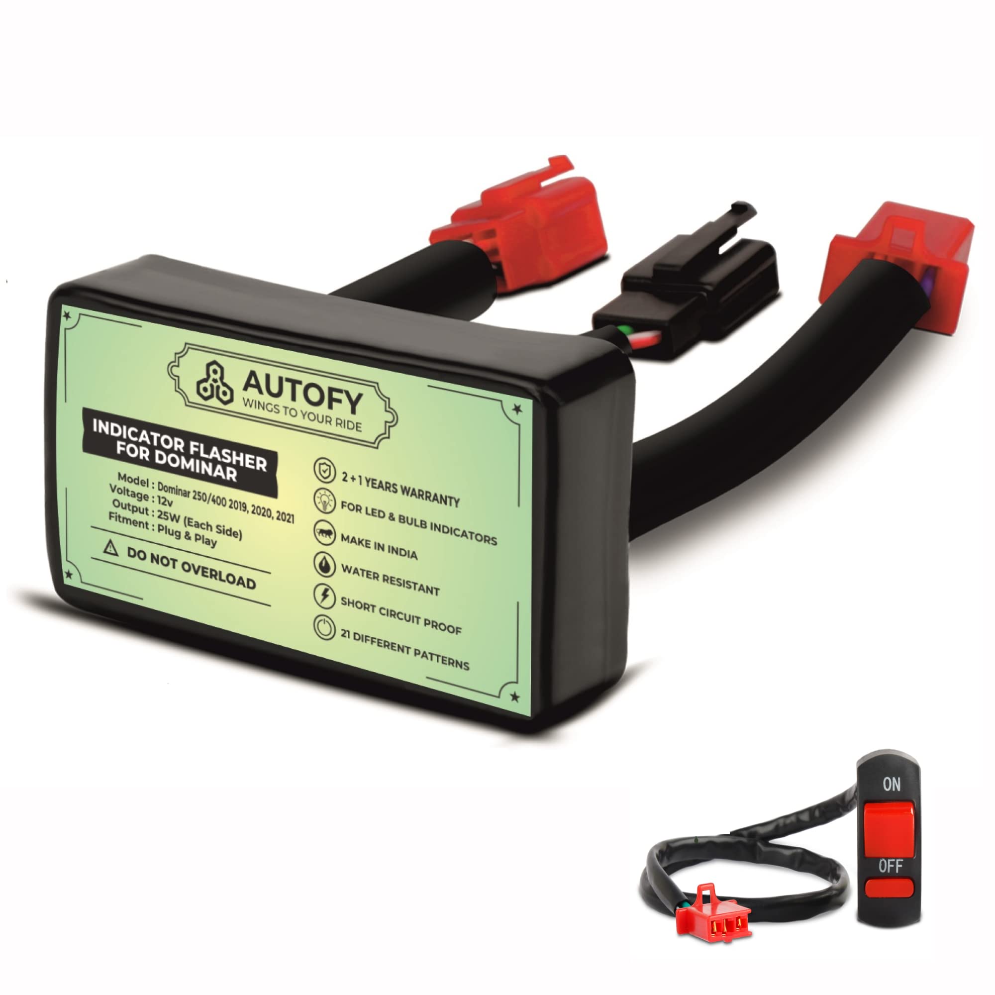 Autofy 2+1 YEARS WARRANTY StreetGod New V2.0 Plug & Play Highway Indicator Flasher Relay for Dominar 250 (2019, 2020, 2021) & Dominar 400 (2019, 2020, 2021)-image-30