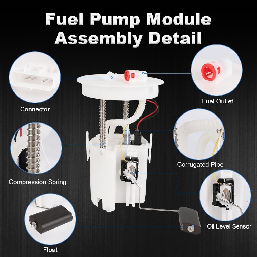 Electric Fuel Pump Module Assembly Compatible with Ford Focus 2.0L 2000 2001 2002 Electric Fuel Pump Replacement for E2299M