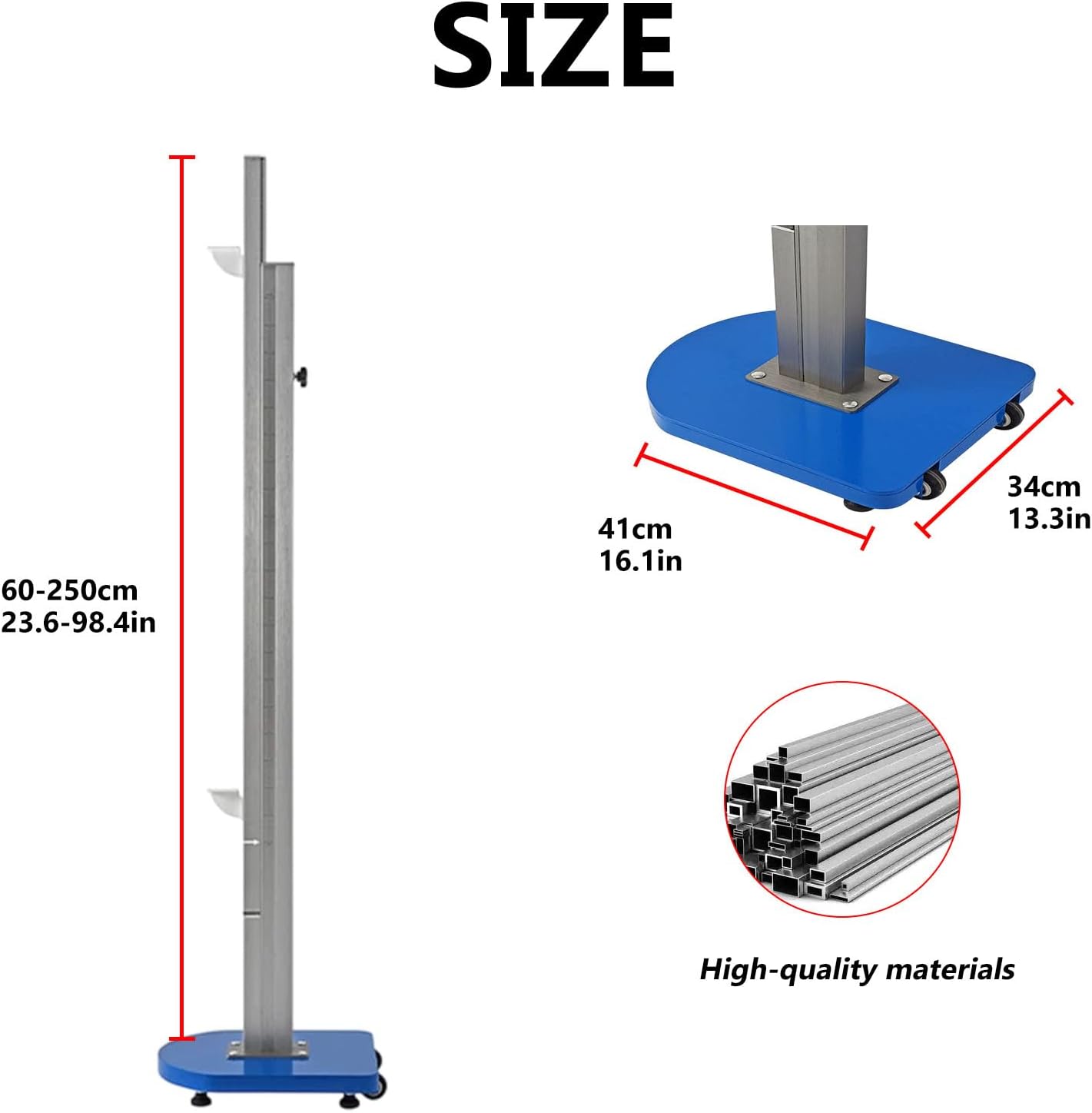 Pair of Adjustable High Jump Stands School High Jump Standard Professional Track & Field High Jump Standard for Training, Sports Meeting, Club
