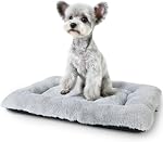 Dog Beds Crate Pad for Medium Dogs Fit Metal Crates or Cages,Ultra Soft Dog Kennel Mat for Crates Washable with Anti-Slip Bottom Kennel Pad for Dogs Cozy Sleeping Mattress,30" x 19",Light Brown