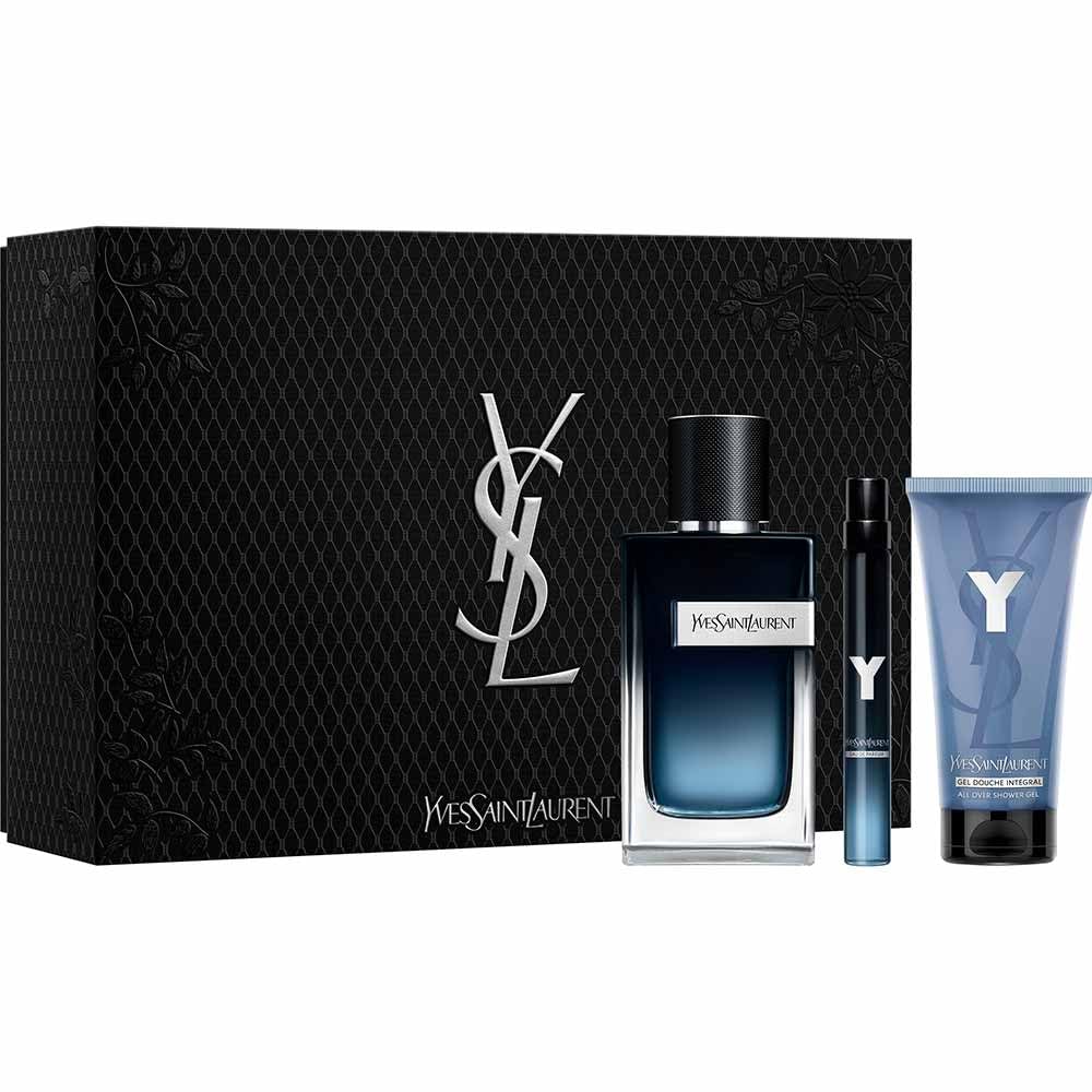 Yves Saint Laurent Zestaw upominkowy dla mężczyzn, perfumy Edp 100 ml żel pod prysznic 50 ml zapach podróżny 10 ml