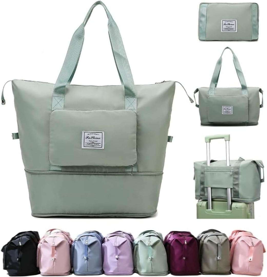 TECH LOGO ELECTRONICSDuffle Bag for Travelling |Waterproof and Large Travel Bag for Women Luggage | Expandable & Multipurpose Large Capacity Weekender Carry Bag for Women Travel (Multi Colour)