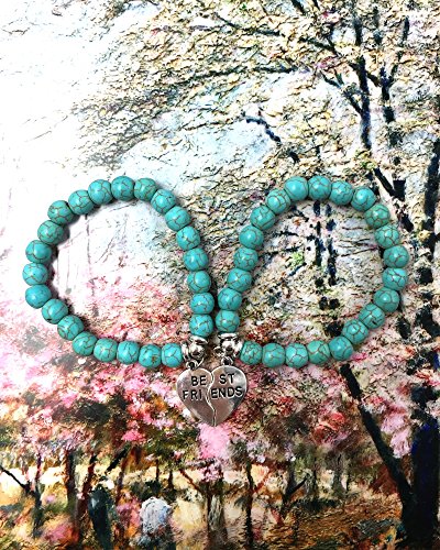 Braccialetto Suyi, con perline turchesi, con