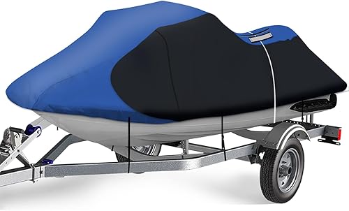 iCOVER Funda para Jet Ski - Fundas impermeables resistentes transportables para Seadoo Kawasaki Yamaha Wave Runner, se ajusta a modelos de PWC de