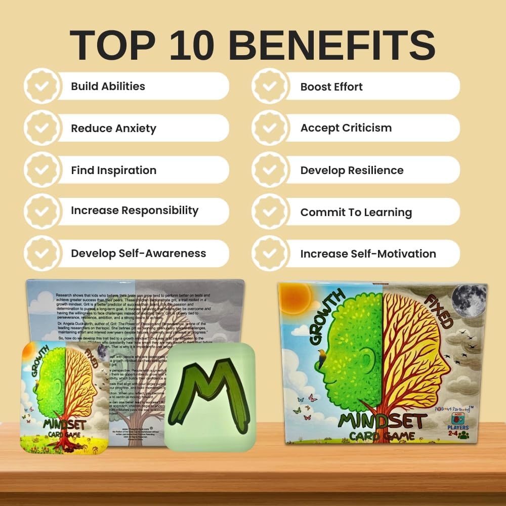 Thought-Spot Growth/Fixed Mindset Card Game: Cultivates Coping & Social Skills; Develops Resilience; Reduces Meltdowns/Stress; Affirmation Cards; Autism-Friendly; Mindfulness; CBT; 108 Cards, Ages 8+ - Image 3