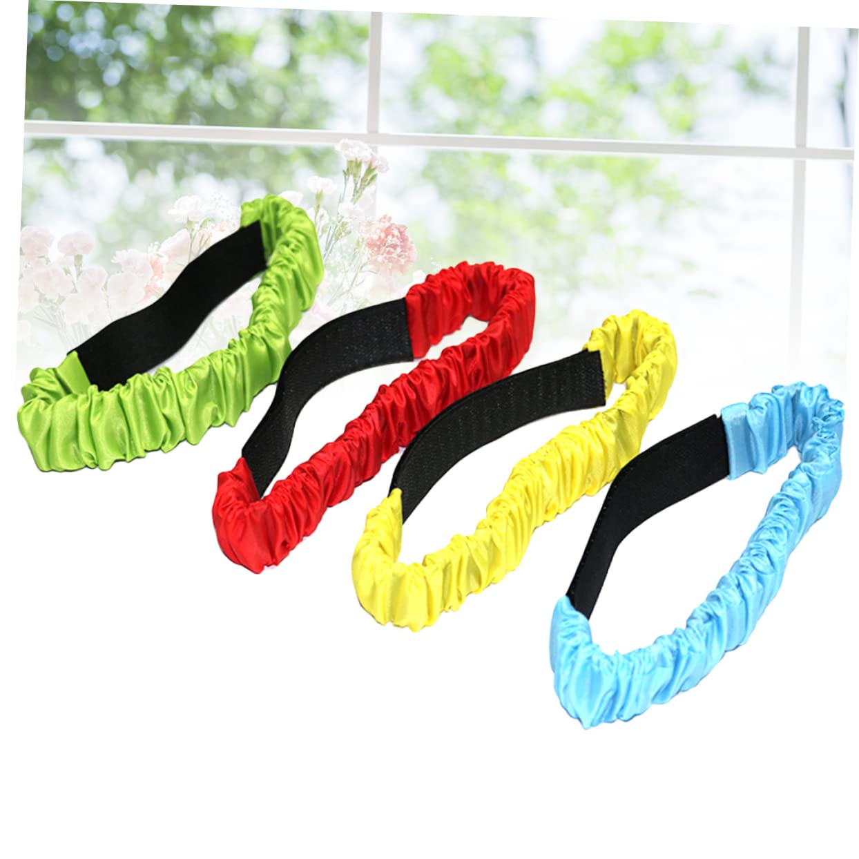 JOINPAYA 8Pcs Elastic Tie Race Bands for Legged Race Straps for Carnival Field Days Backyard Fun Relay Games