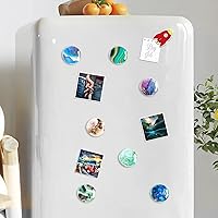 Vista 5 de DARUITE 12 imanes de vidrio para nevera, fuertes imanes de refrigerador para manualidades, oficina, cocina y pizarra blanca, mármol