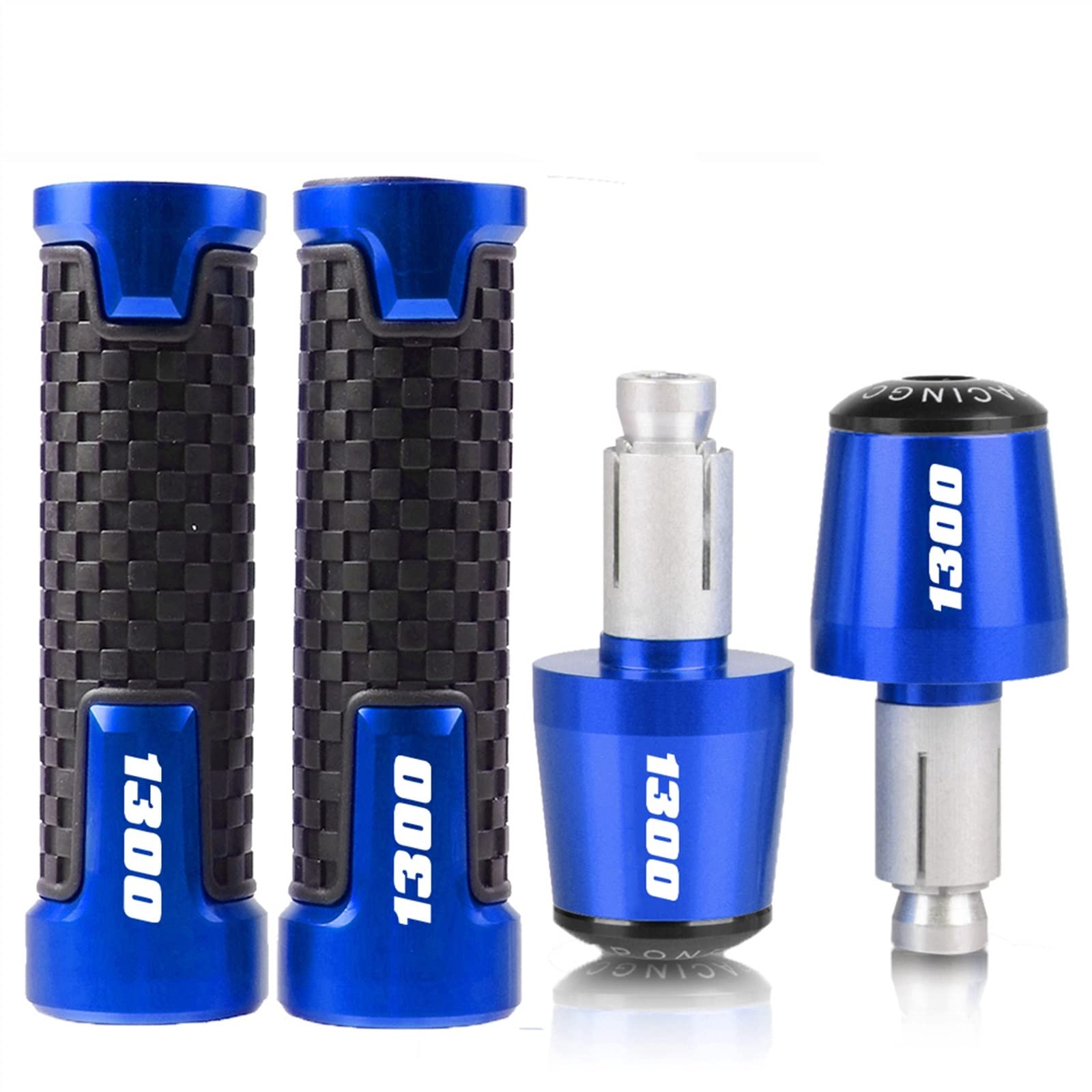 Moto poignée Suzuki Hayabusa GSXR1300 guidon 22mm bleu grip