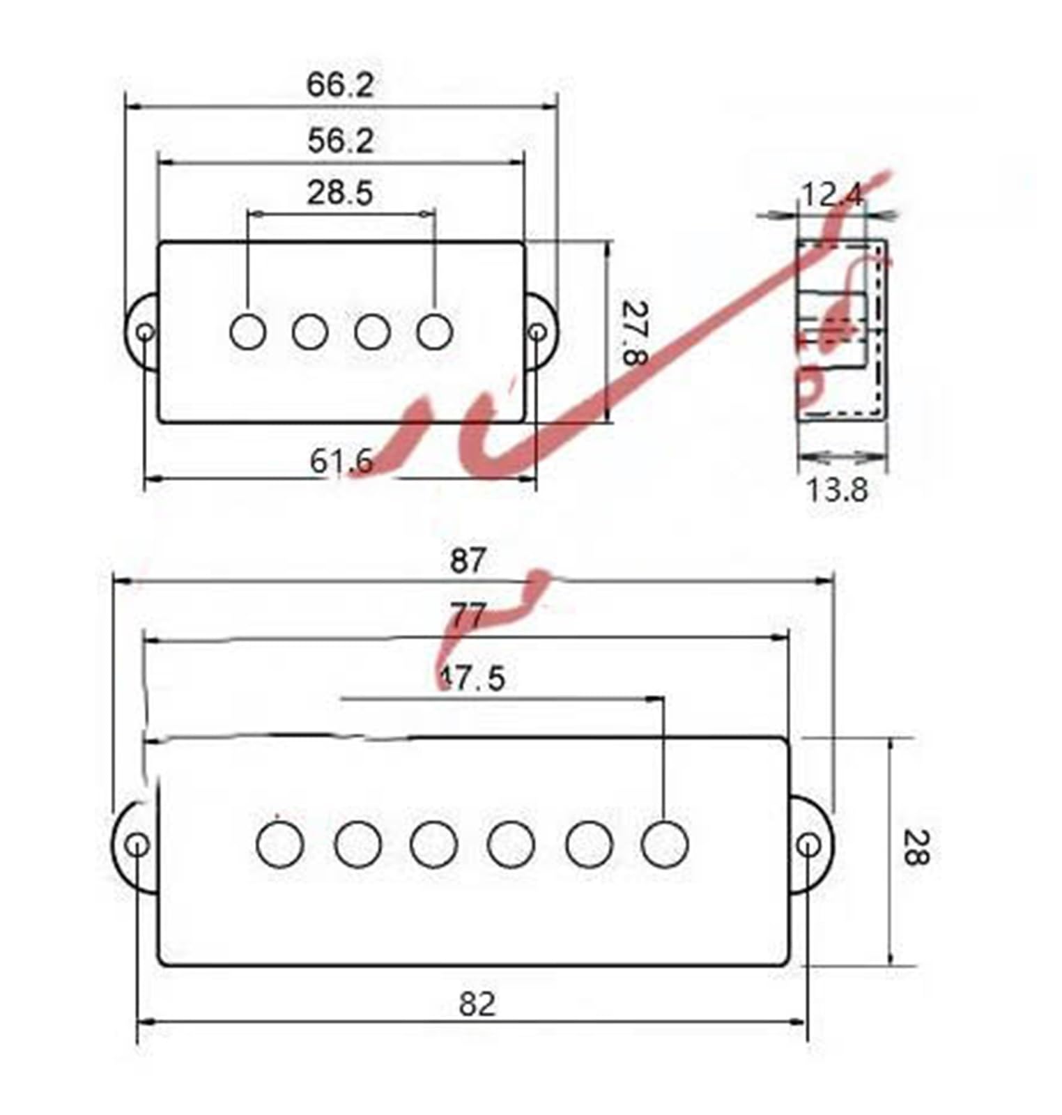 Rofesjonalnych Przetwornik Do Gitary Elektrycznej 5 Strunowy Przetwornik Basowy P