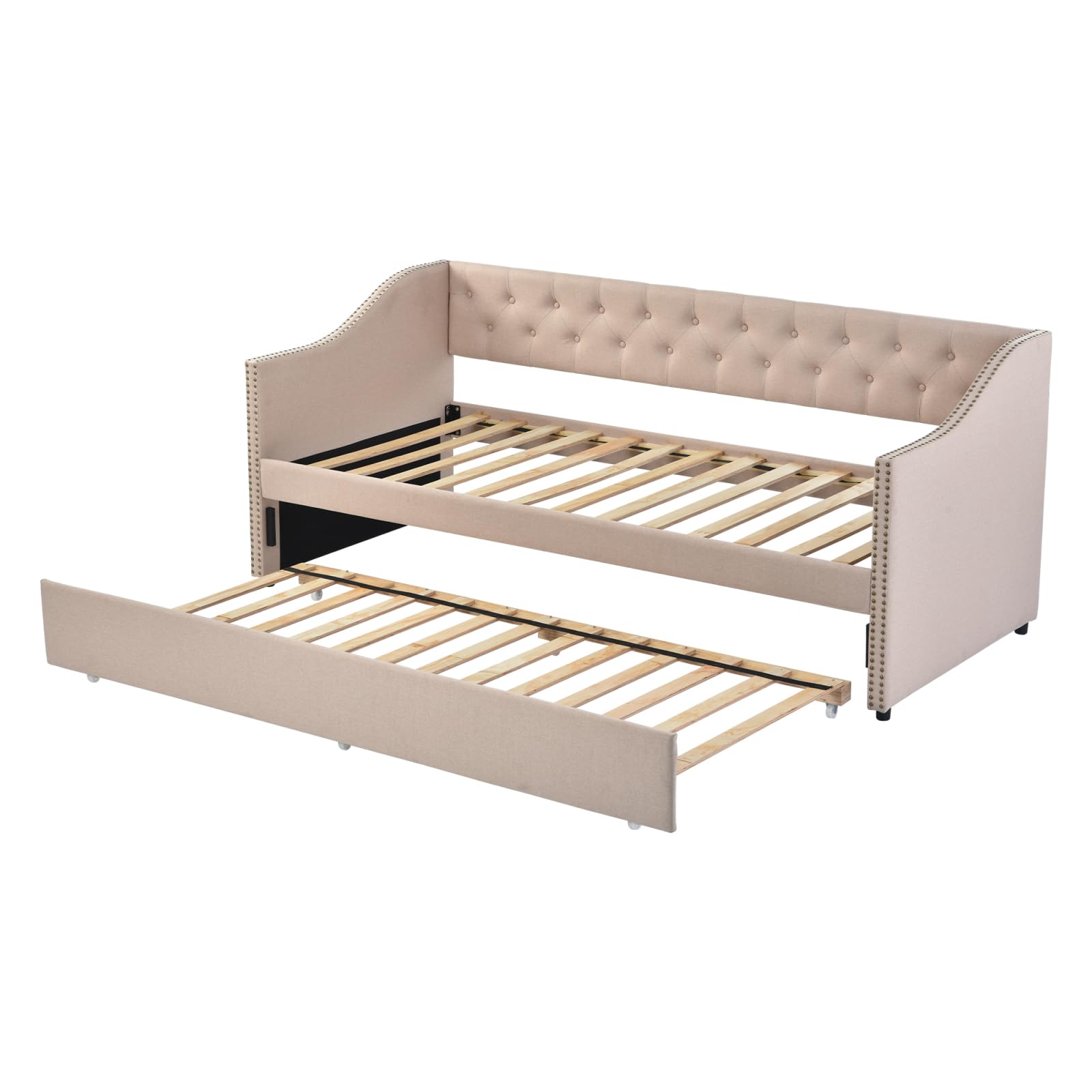 Wyściełana sofa z funkcją spania, 2 w 1 wielozadaniowa sofa z rozkładanym łóżkiem, rozkładana, aksamitna sofa z funkcją spania, 90/180 x 200 cm, nowoczesna dwuosobowa sofa do salonu, sypialni