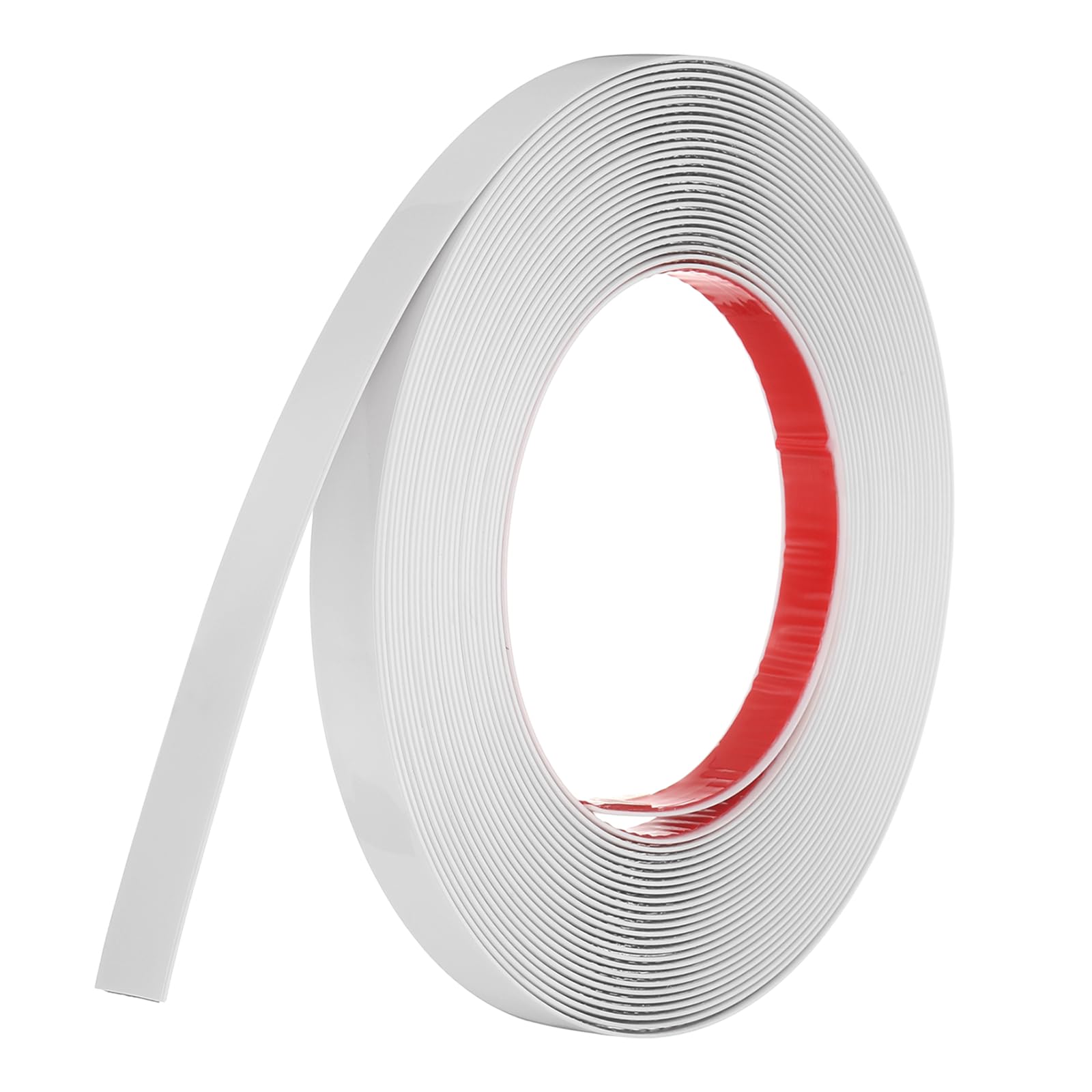 sourcing map Beige Peel and Stick Molding Trim, 0.6 Inch x 39.4 ft Self-Adhesive Mirror Tape, Flexible PVC Border Strip for Wall Decoration Tile Edge Ceiling Floor Frame Furniture Decoration