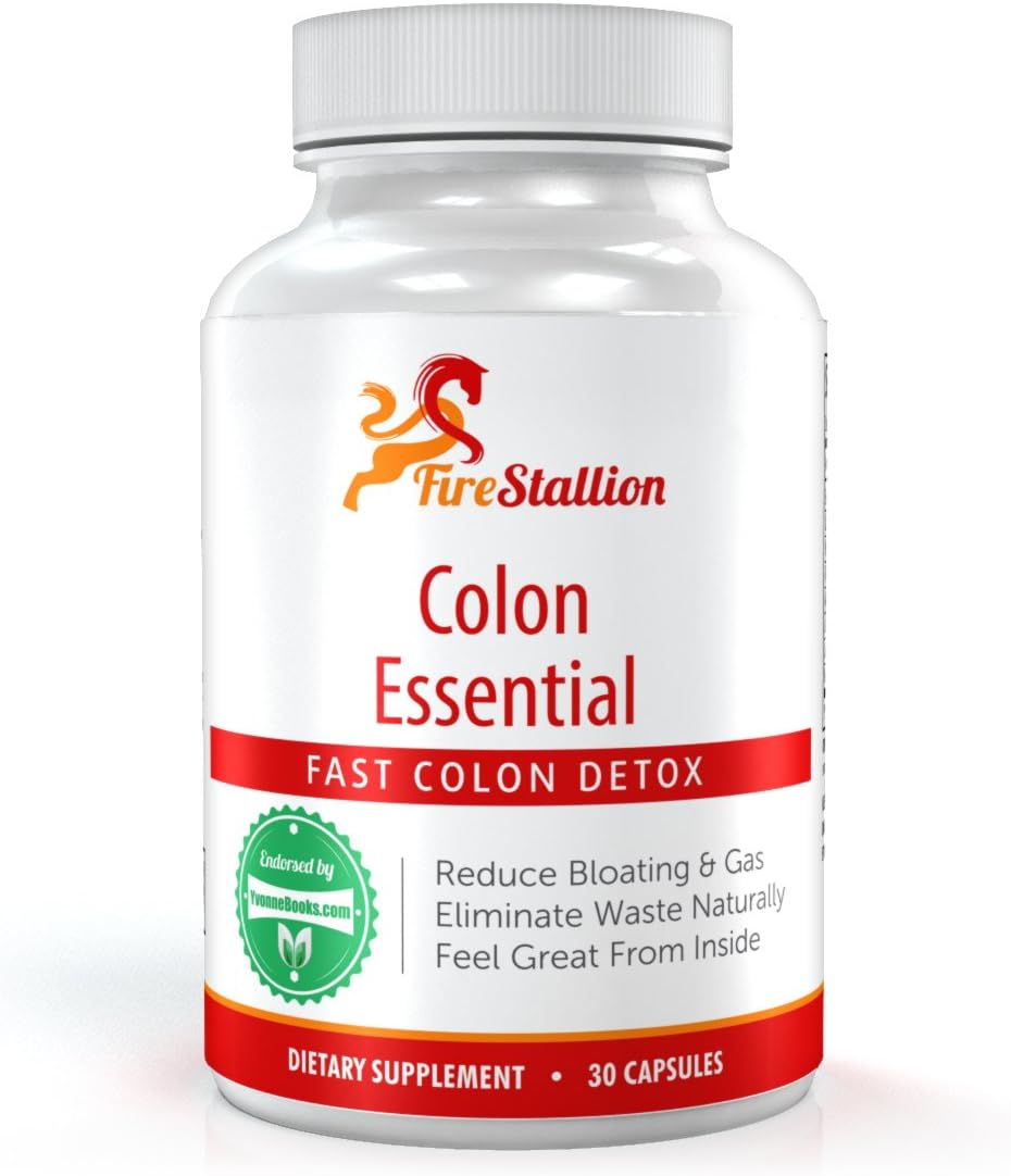 Fire Stallion Colon Essential - Colon Detox 15 Days Cleanse; Natural Colon Cleanser and Detoxifer; Great for Colon Renewal and Boost.