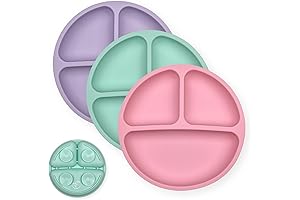 Hippypotamus Toddler Plates with Suction: Ideal for Baby Mealtimes