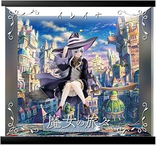 Witch's Journey Irena Model Acrylic Transparent Dust Cover LED Spotlights Light Special Scenes Contain Model Display Box (Size : Background+Up and Down Light)