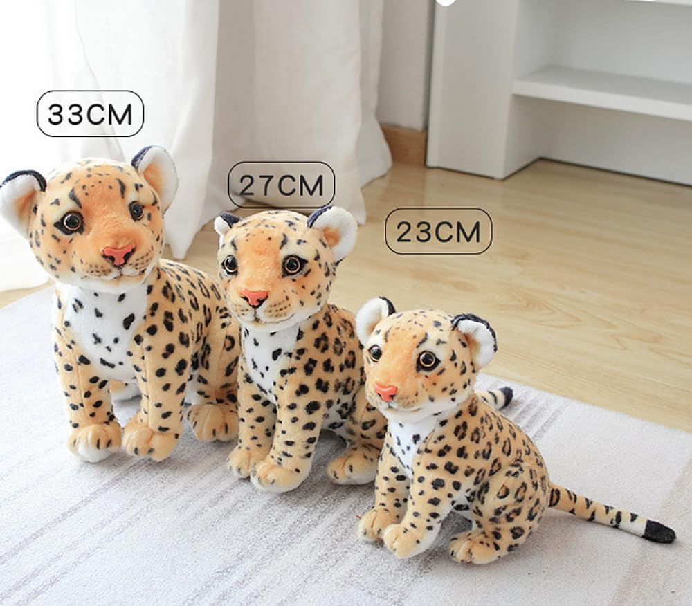 Xshelley Cheetah Plush Toy Stuffed Animal Plush,Cute Lifelike Cheetah Stuffed Animals Kids Toy Gift for Boy Baby Hug Cheetah- Lifelike Stuffed Animal (27 cm) - Image 2