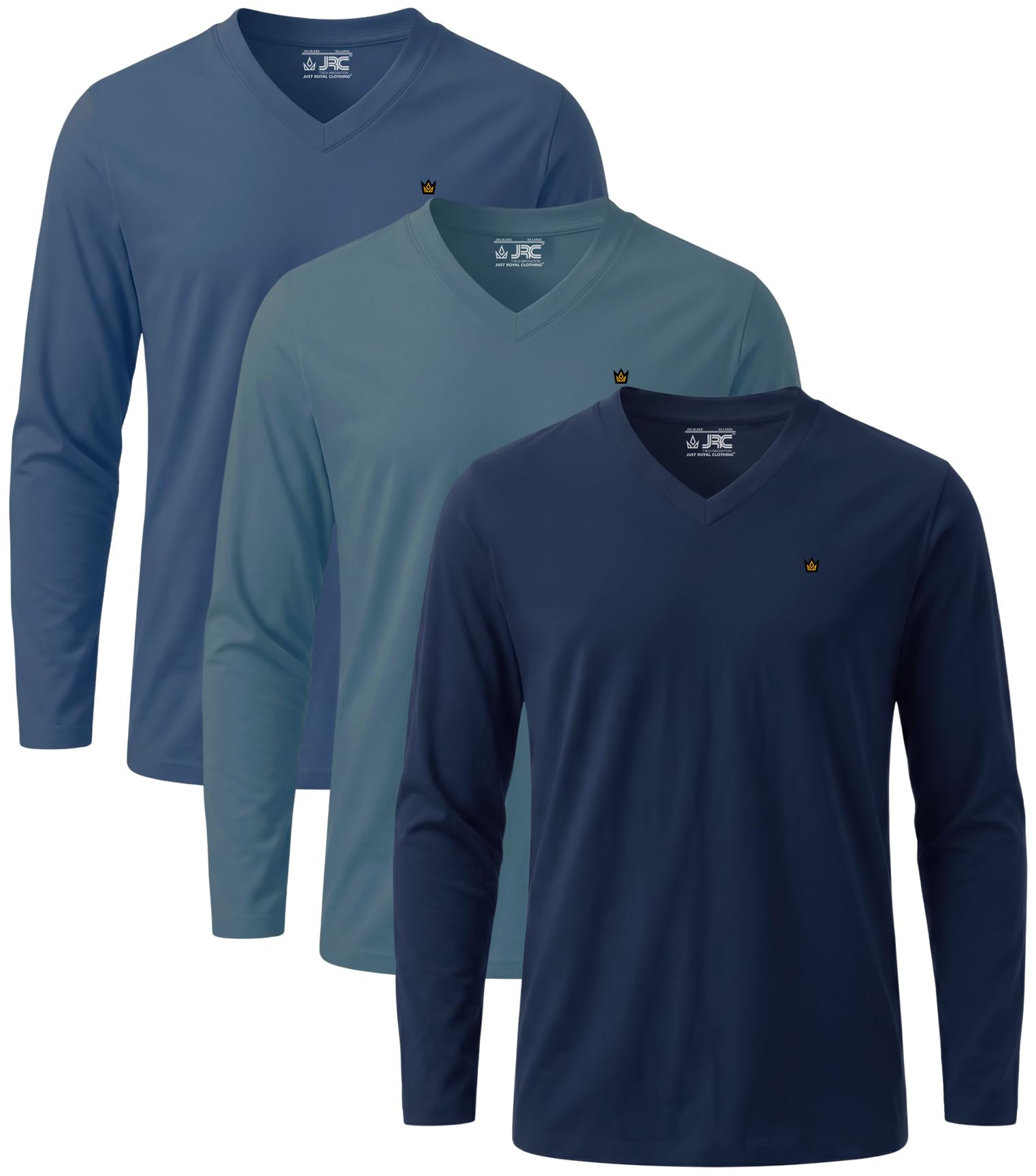 Confezione da 3, 4 magliette da uomo a maniche corte e lunghe con scollo a V, comode magliette con scollo a V per palestra, corsa, allenamento e uscite casual