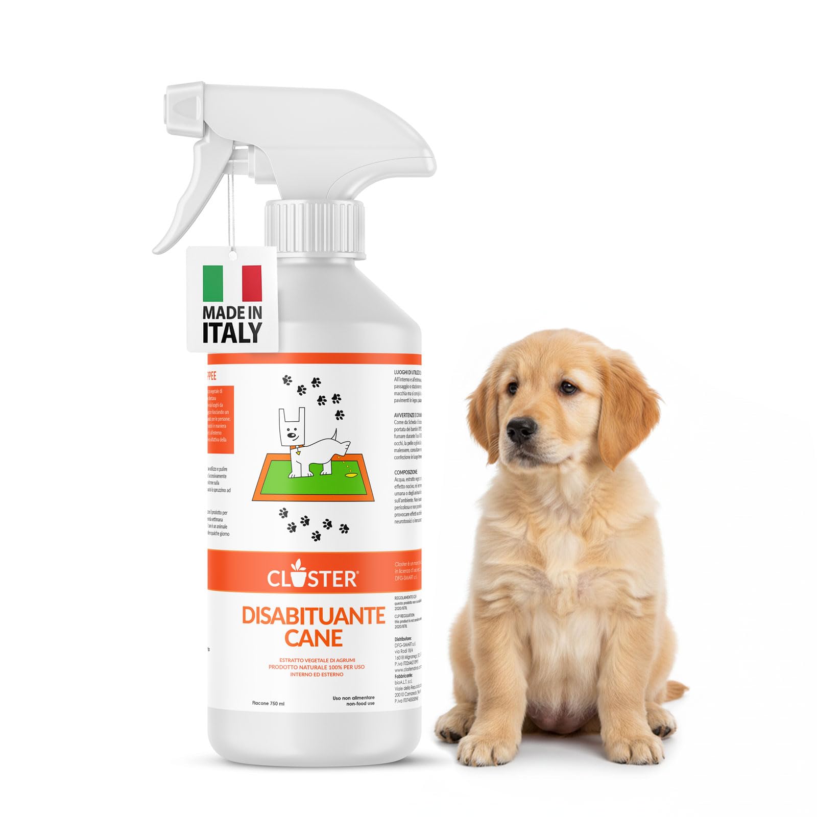 STOPPEE - Disabituante per Cani 750 ML - Spray Disabituante Vegetale a base di Agrumi - Dissuasore adatto per Interni ed Esterni - Repellente per Cani agisce in modo 100% Naturale
